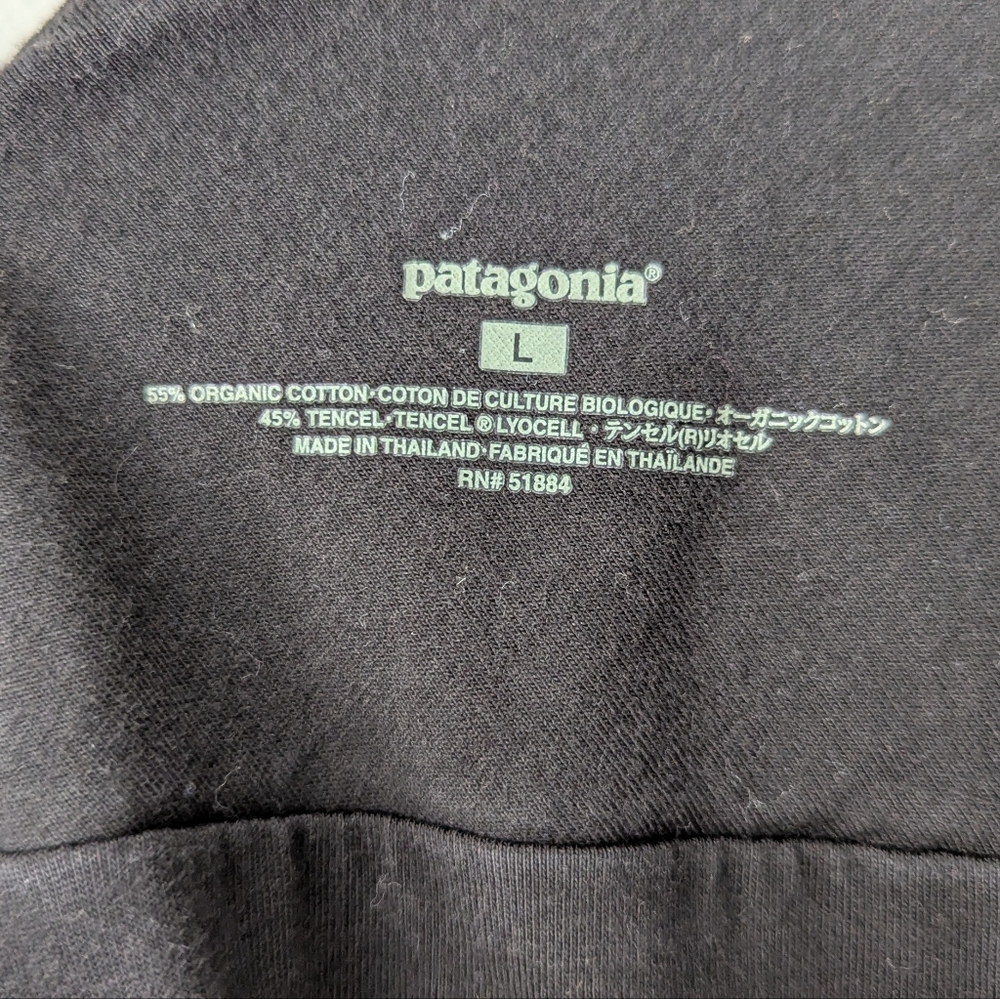 Patagonia Women's Bandha Front Twist V-Neck Black Casual Dress Sleevless Size L - Picture 8 of 13